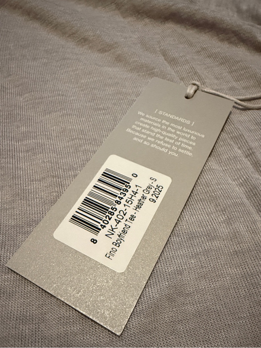 Negative Underwear Heather Gray Fino Featherweight Cashmere Blend Boyfriend Tee - Picture 9 of 10